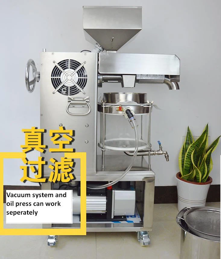 oil press with vacuum filter